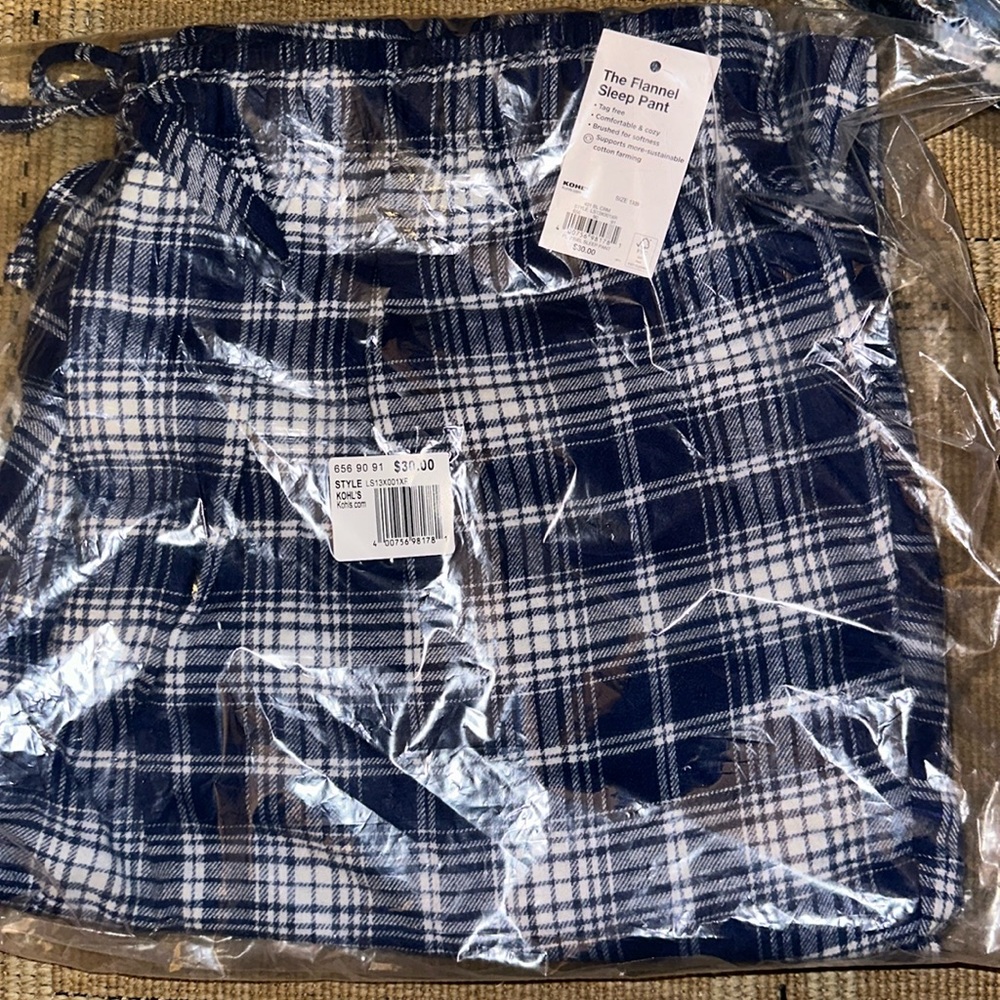 NWT SONOMA FLANNEL PJ PANTS